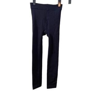 Kenneth Cole‎ Black Fleece Lined Footless Tights Base Layer Warm Small